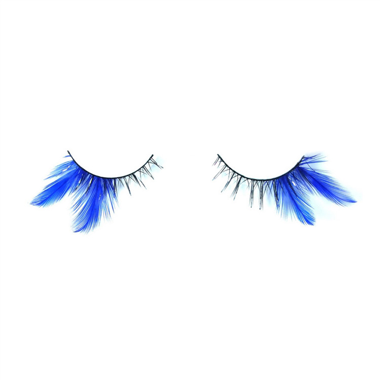 Professional sparkly fake feather eyelashes Y-14